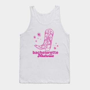 Cute Nashville Bachelorette Party in Pink Tank Top